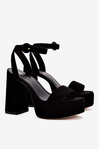 Dolly Sandal In Black Suede