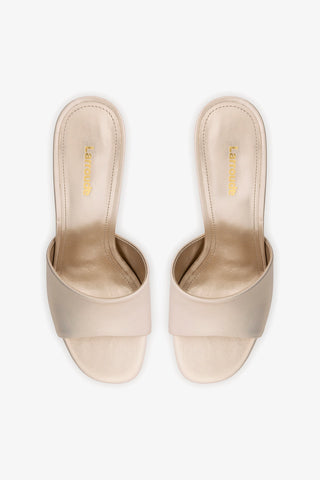 Dolly Mule Champagne Leather Mule Larroudé