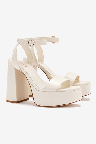 Dolly Sandal In Ivory Leather