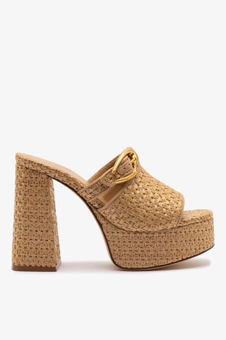 Dolly Verona Mule In Natural Raffia