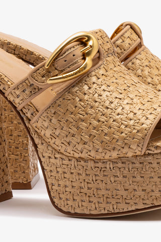 Dolly Verona Mule In Natural Raffia