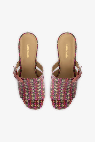 Dolly Verona Mule In Pink Vichy Patent Leather