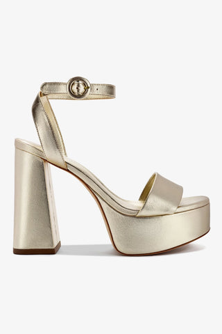 Dolly Sandal In Gold Metallic Leather