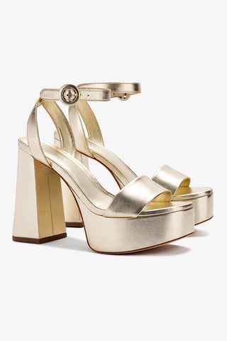 Dolly Sandal In Gold Metallic Leather