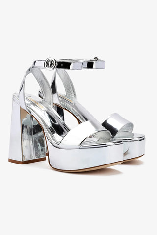 Dolly Sandal In Silver Specchio