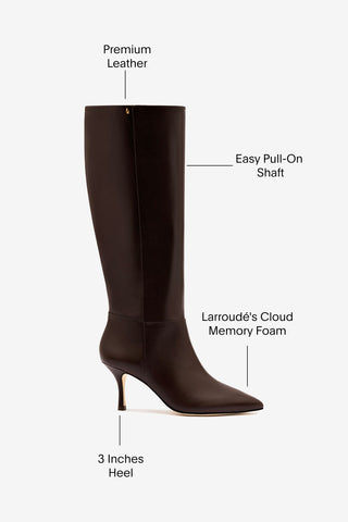 Kate Mid Boot In Brown Leather