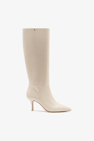 Kate Mid Boot In Ivory Leather