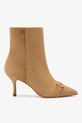Mini Kate Boot In Peanut Suede and Daisy Accent