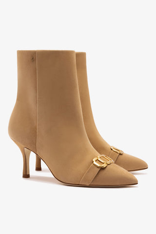 Mini Kate Boot In Peanut Suede and Daisy Accent