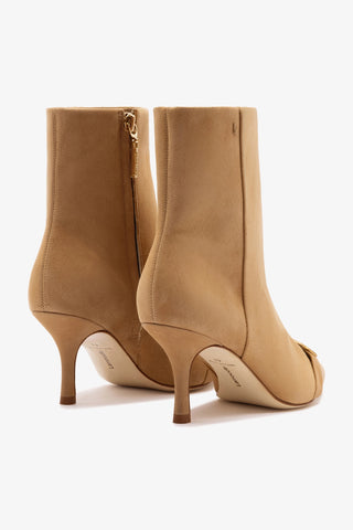 Mini Kate Boot In Peanut Suede and Daisy Accent