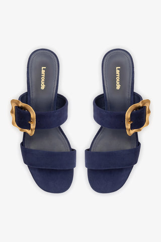 Maria Sandal Navy Suede Mule Larroudé