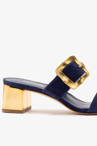 Maria Sandal Navy Suede Mule Larroudé