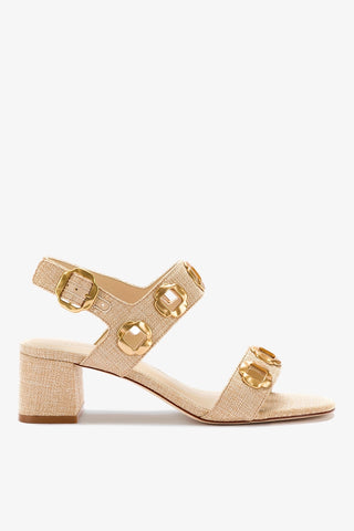 Milan Sandal In Beige Raffia