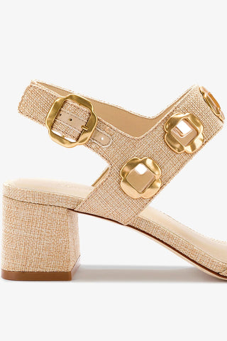 Milan Sandal In Beige Raffia