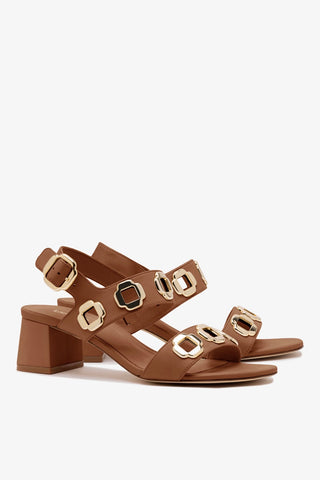 Milan Sandal In Caramel Leather