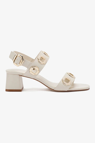 Milan Sandal In Ivory Leather