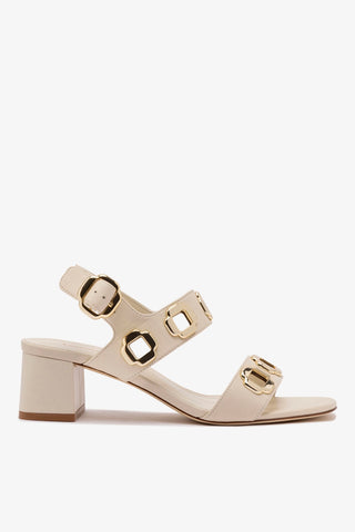 Milan Sandal In Ivory Leather