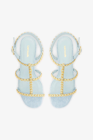 Milanina Block Sandal In Maya Denim