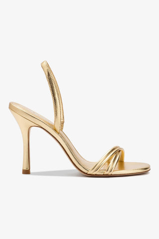 Annie Sandal In Gold Metallic Leather