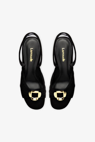 Mayfair Sandal In Black Suede