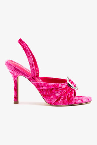 Mayfair Sandal In Pink Velvet