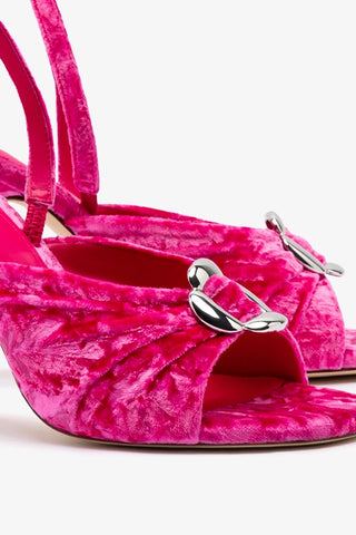 Mayfair Sandal In Pink Velvet