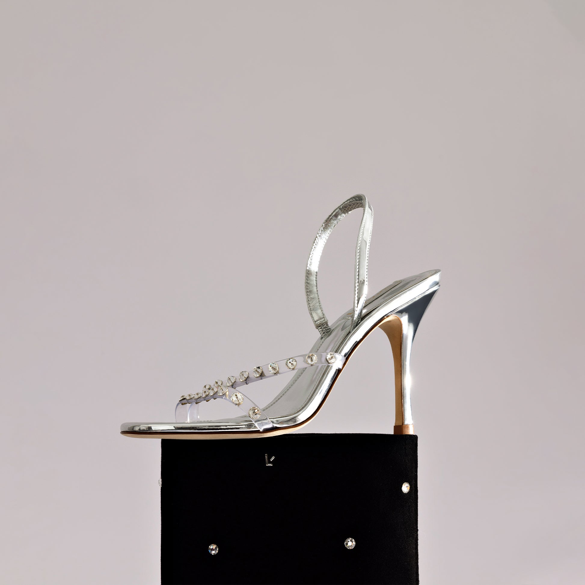 Annie Sandal in Silver Specchio with Swarovski® Crystals
