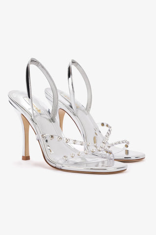 Annie Sandal in Silver Specchio with Swarovski® Crystals