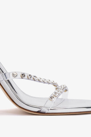 Annie Sandal in Silver Specchio with Swarovski® Crystals