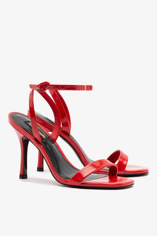 Veronina Sandal In Scarlet Patent Leather