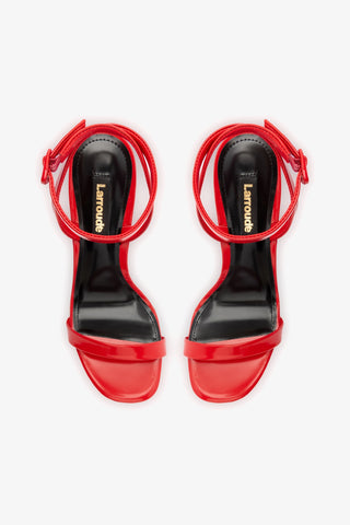 Veronina Sandal In Scarlet Patent Leather