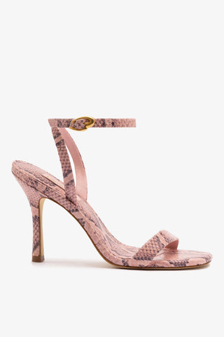 Veronina Sandal In Tulip Python Embossed Leather
