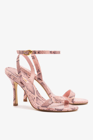 Veronina Sandal In Tulip Python Embossed Leather