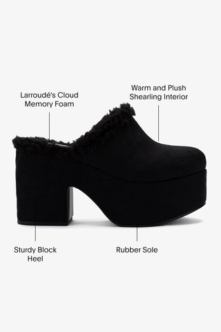 Miso Platform Clog In Black Knit