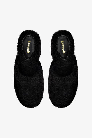 Miso Clog In Black Shearling