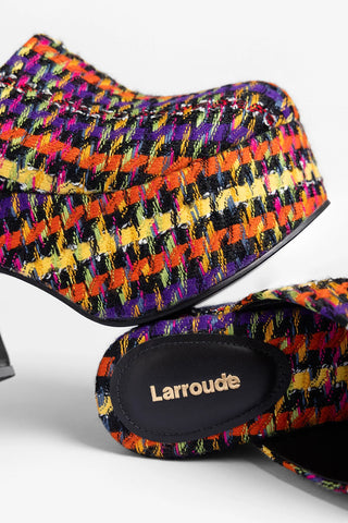 Miso Platform Clog Multicolor Printed Tweed