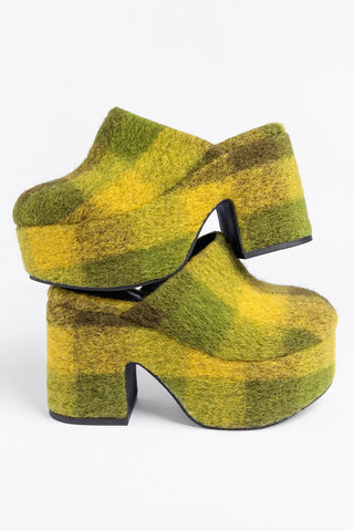Miso Platform Clog Cactus Printed Felt
