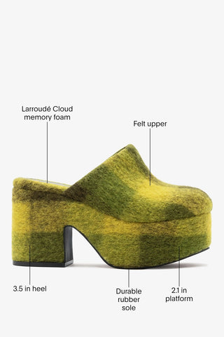 Miso Platform Clog Cactus Printed Felt