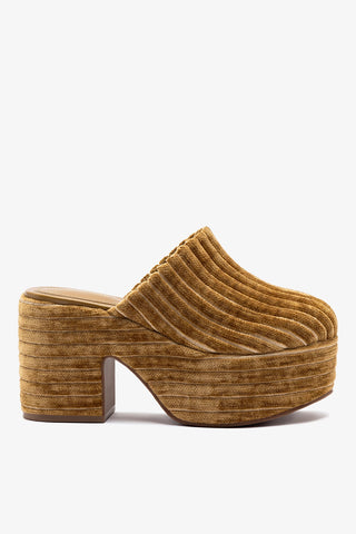 Miso Platform Clog In Latte Velvet