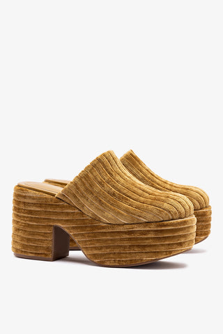 Miso Platform Clog In Latte Velvet