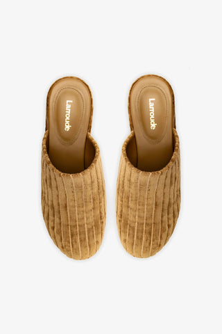 Miso Platform Clog In Latte Velvet