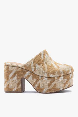 Miso Platform Clog Latte Fabric