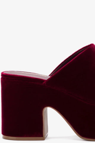 Miso Platform Clog In Wine Velvet