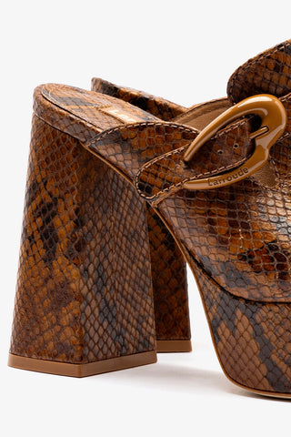 Dolly Verona Clog In Oud Python Embossed Leather