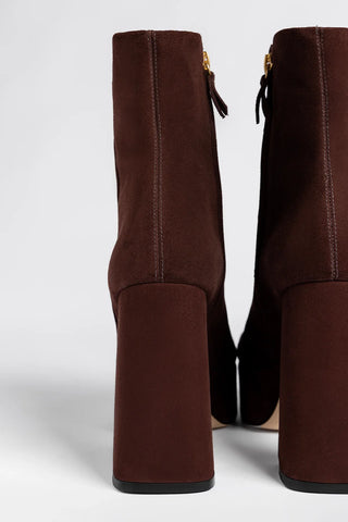Dolly Platform Boot Brown Suede Boot Larroudé