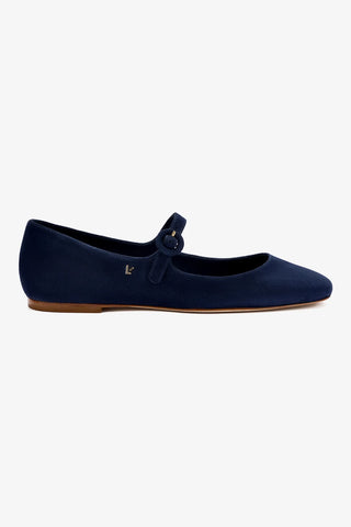 Blair Ballet Flat In Navy Suede