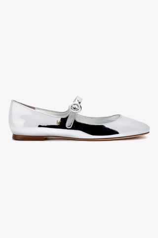 Blair Ballet Flat In Silver Specchio