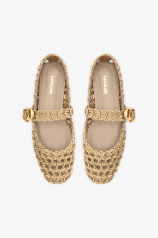 Verona Macrame In Algae Embroidered Raffia