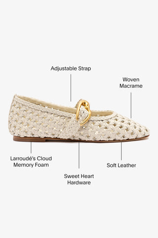 Verona New Macrame In Ivory Leather