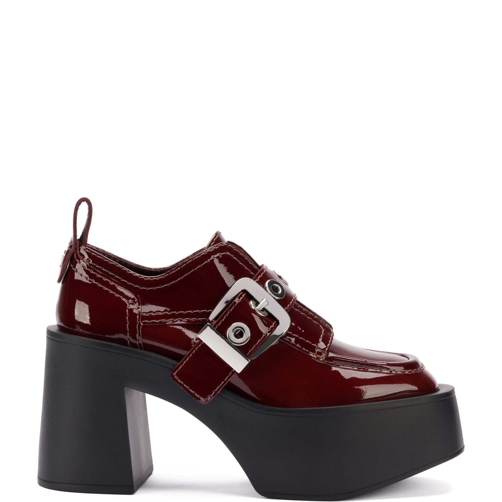 Stewart Platform Oxford In Carmin Patent Leather